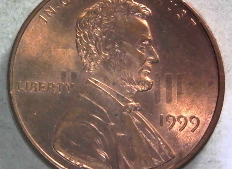 1999-P-Lincoln-Memorial-Cent-With-Nice-Obverse-Die-Clash-Found-CRH!